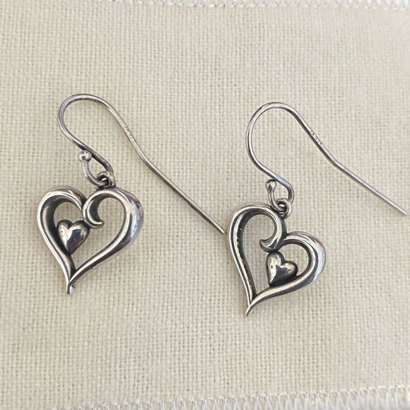 James Avery Retired Joy Of My Heart Dangle Earrings - Picture 1 of 4